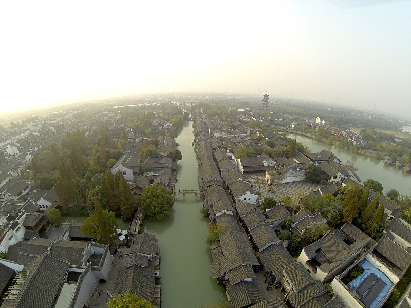 A panoramic view of the ancient town of Wuzhen in Zhejiang Province. /CFP