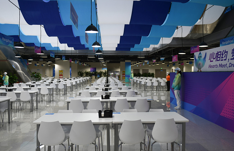 A glimpse of a restaurant at the Asian Paralympic Games Village in Hangzhou, Zhejiang Province, October 16, 2023. /CFP