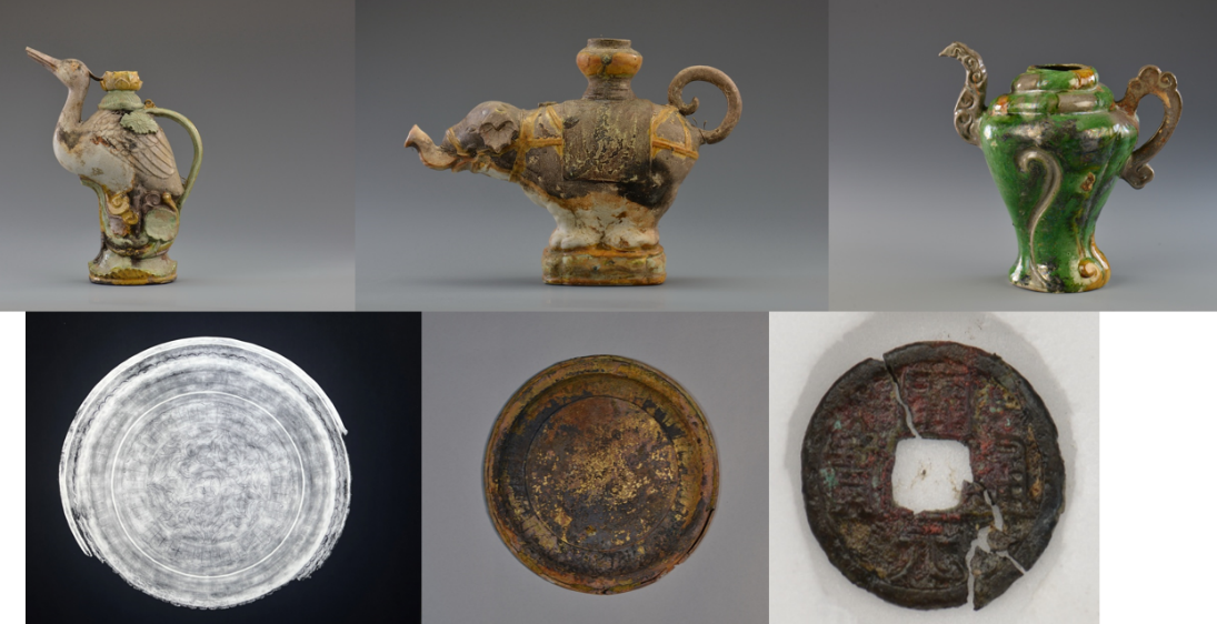 A group of pieces of cultural relic unearthed from the No. 1 shipwreck site in the South China Sea. /CMG