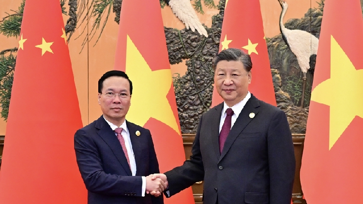 President Xi meets Vietnamese president - CGTN