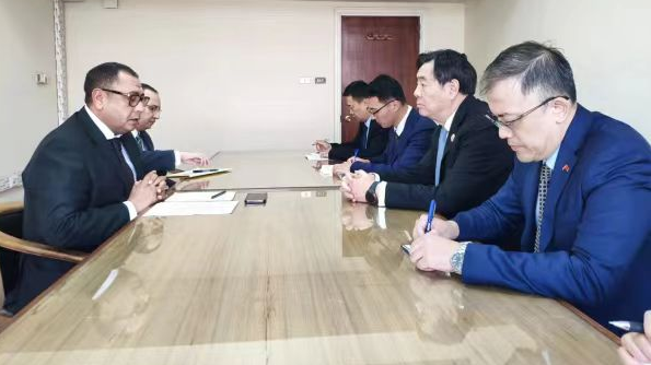 China's special envoy on the Middle East issue, Zhai Jun, met with Assistant Minister of the Palestine Department in the Egyptian Ministry of Foreign Affairs, Osama Khedr, in Cairo, October 22, 2023. /Chinese Foreign Ministry