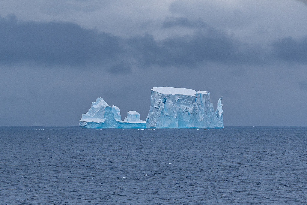 Scenic view of sea against sky during winter in Amundsen Sea. /CFP