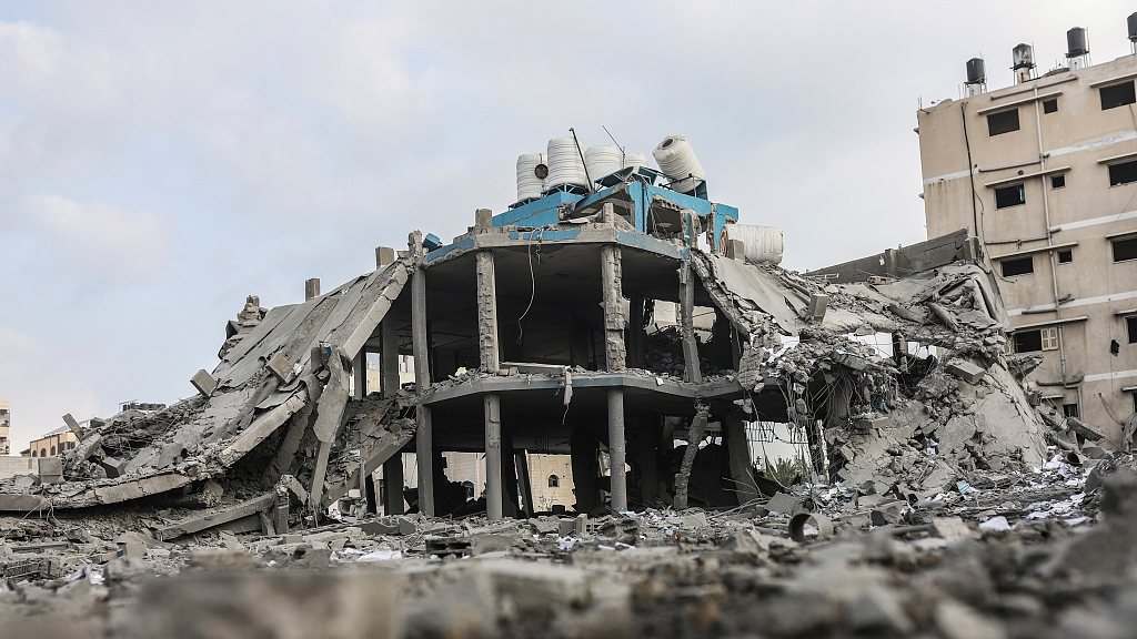 A view of the destruction caused by an Israeli strike in Gaza, October 23, 2023. /CFP