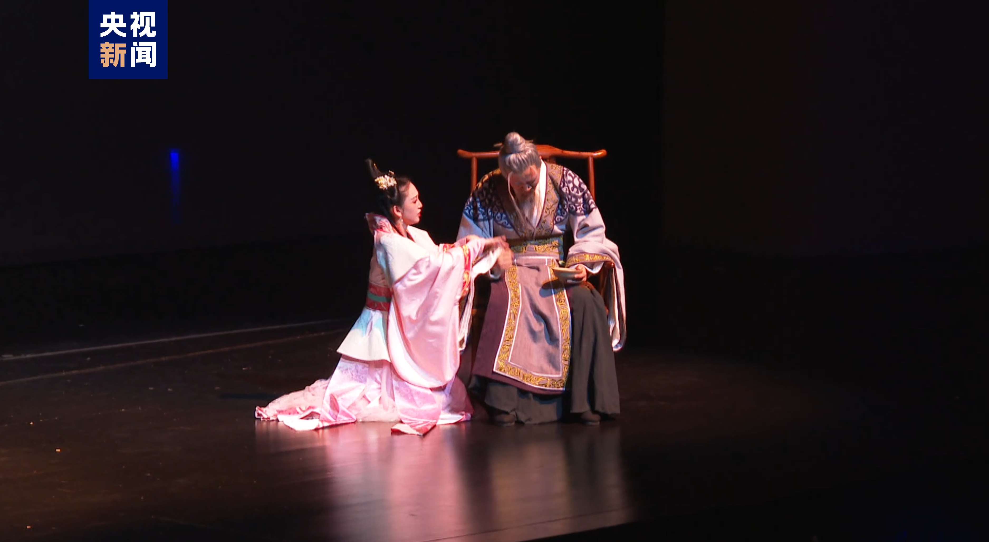 A classic folk story is staged by a group of disabled artists from the China Disabled People's Performing Art Troup, in Dunhuang City, Gansu Province. /CMG