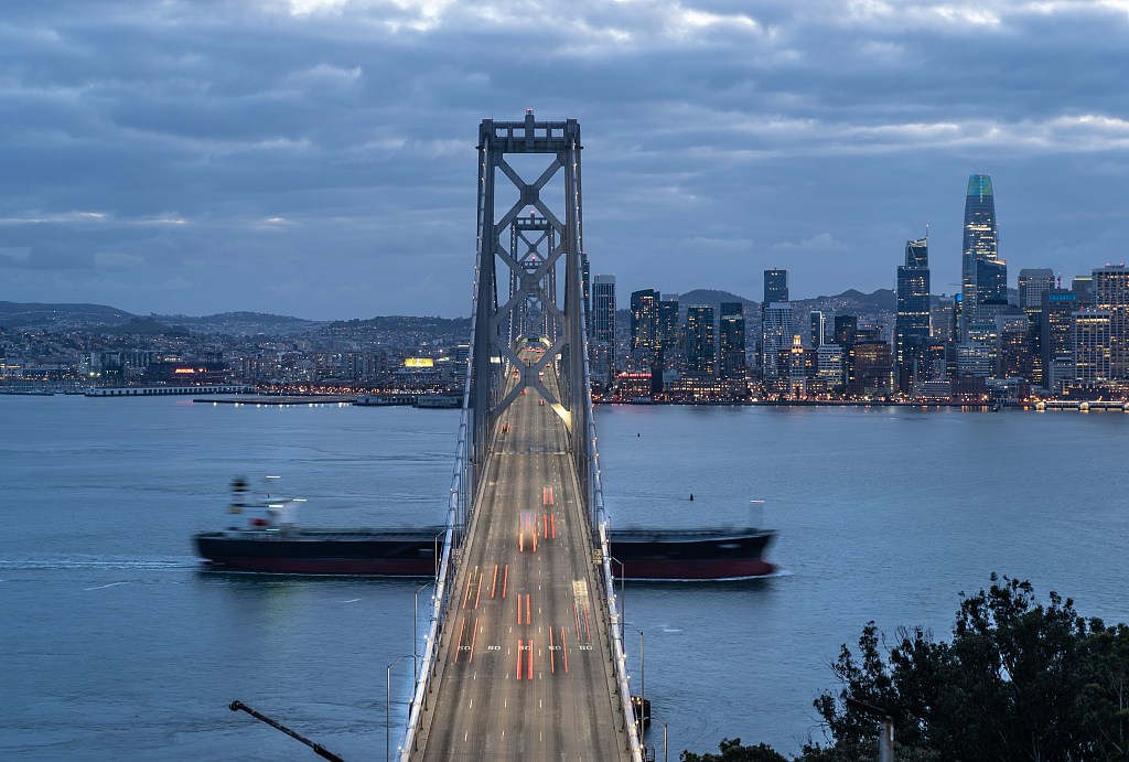 A view of the San Francisco-Oakland Bay Bridge in California, United States /CFP