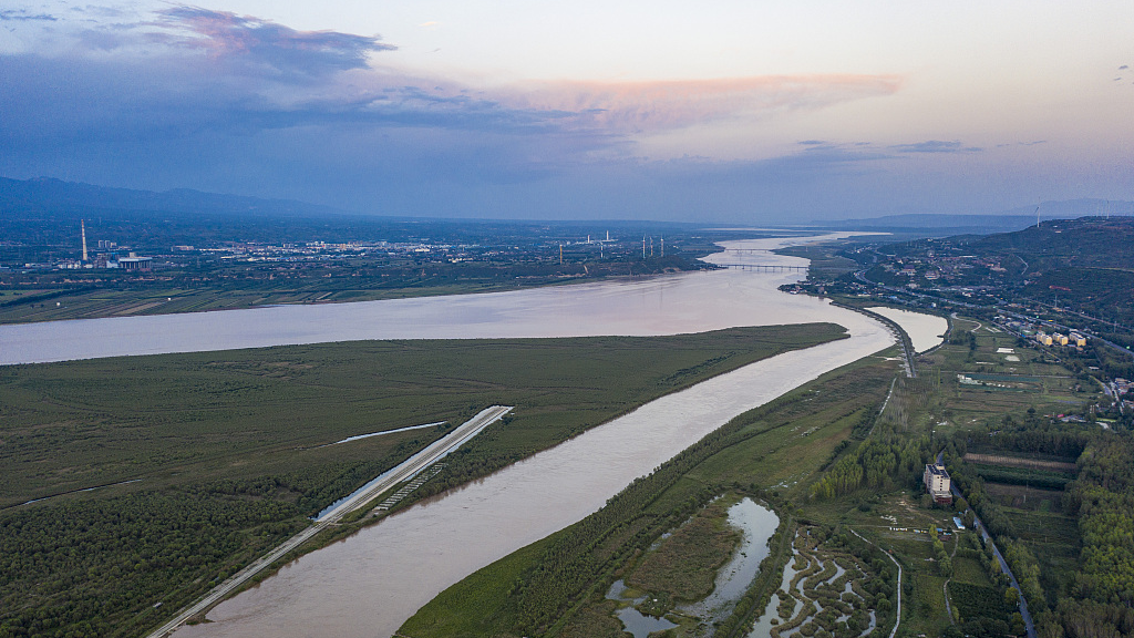 Scenery of the Yellow River in Weinan City, northwest China's Shaanxi Province, September 20, 2021. /CFP