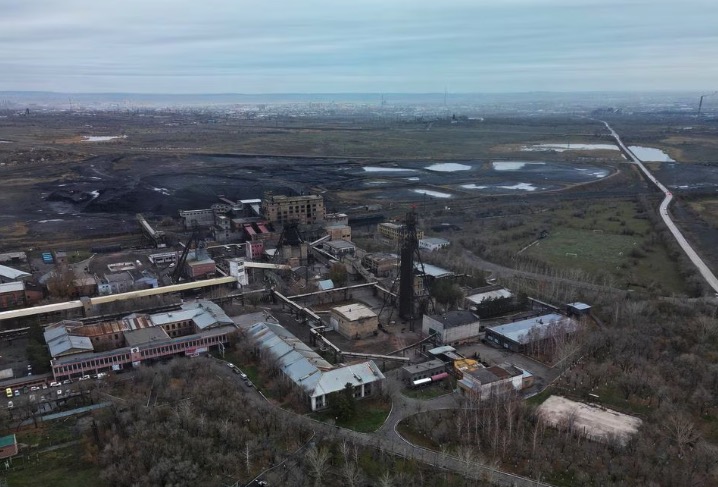 A view of the Kostenko coal mine, as a rescue operation continues following a mine fire, in Karaganda, Kazakhstan, October 28, 2023. /Reuters