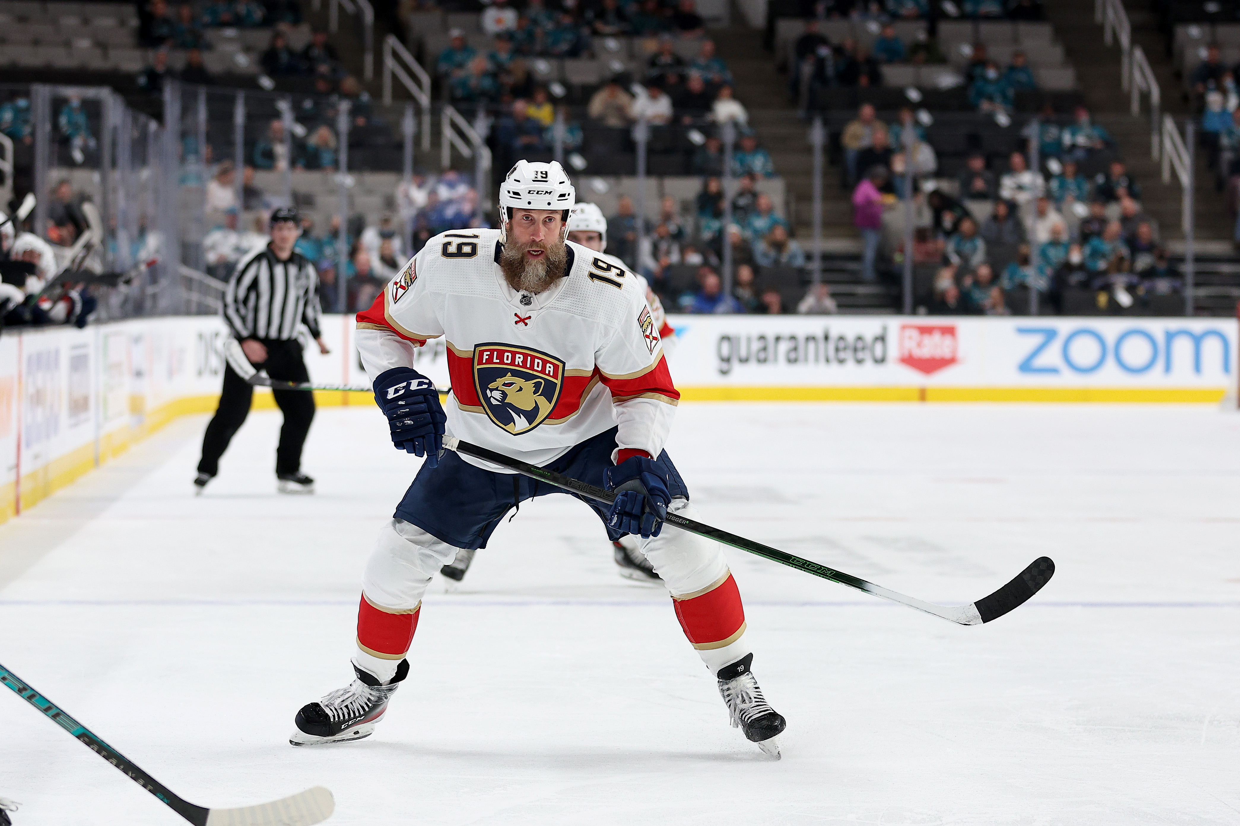 Joe Thornton of the Florida Panthers looks on in the game against the San Jose Sharks at SAP Center in San Jose, California, March 15, 2022 . /CFP
