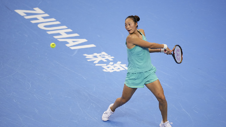 Zheng Qinwen Beats Zhu Lin To Reach WTA Elite Trophy Zhuhai Final - CGTN