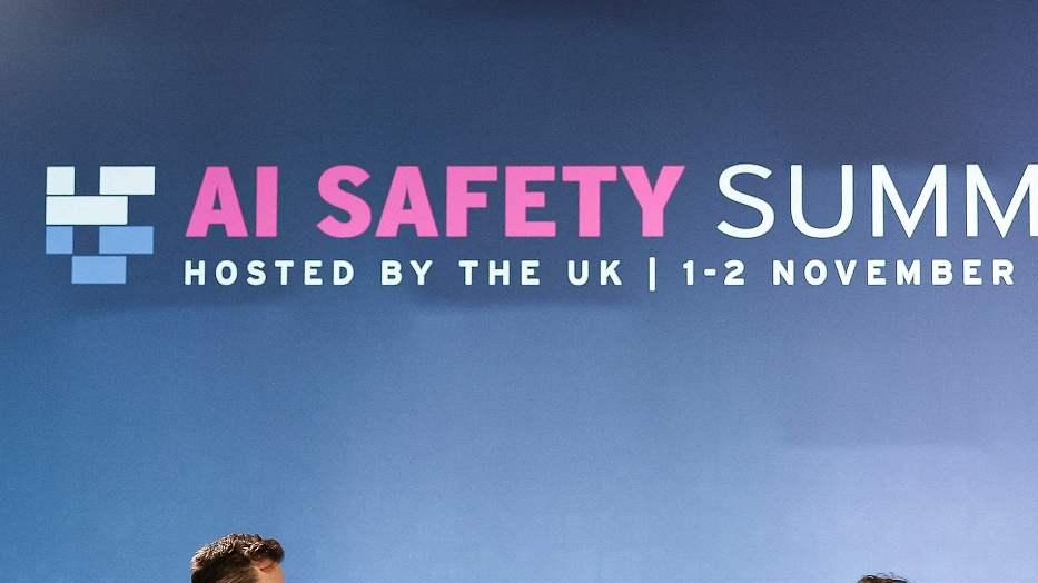 A logo of AI Safety Summit at Bletchley Park in Bletchley, Britain, November 1, 2023. /CFP