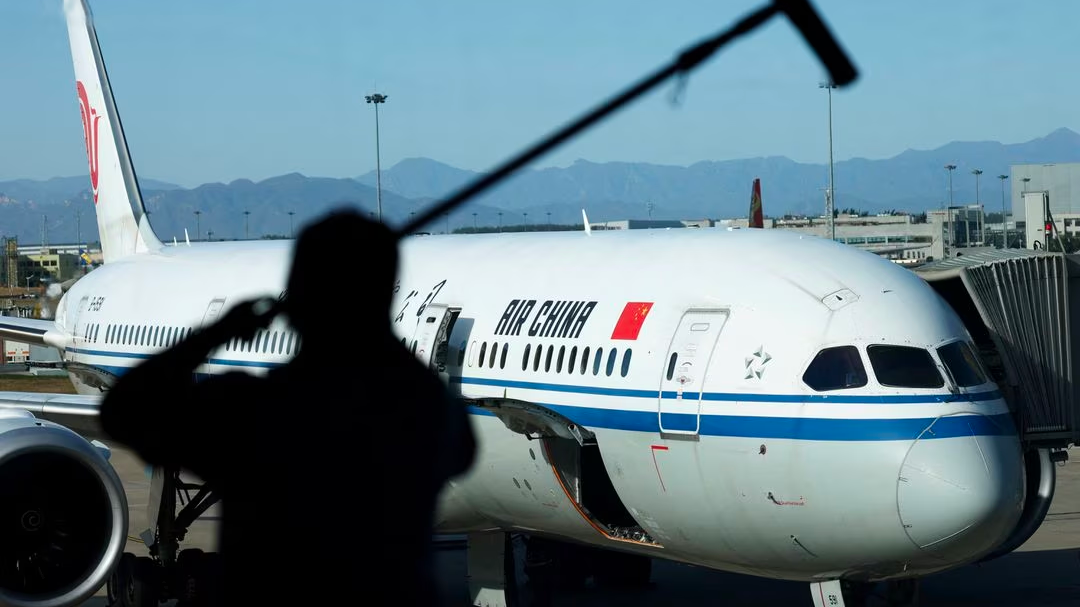 An Air China plane is seen at the international airport in Beijing, China October 19, 2023. /Reuters