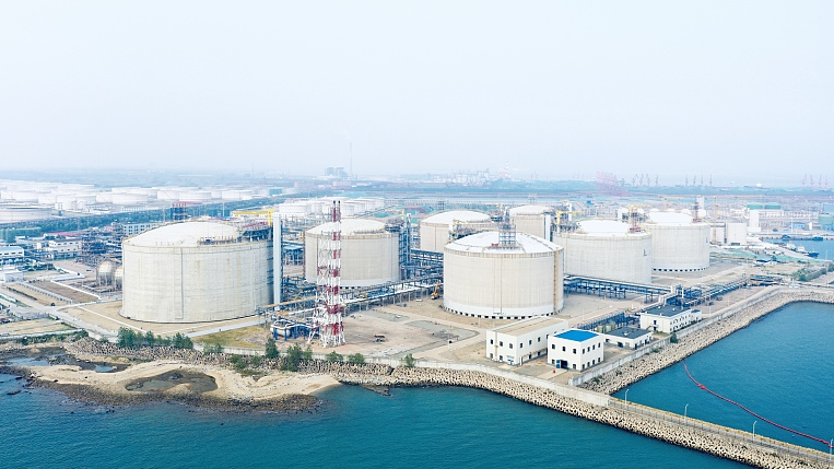 The LNG storage tank in Qingdao, east China's Shandong Province, August 22, 2023. /CFP