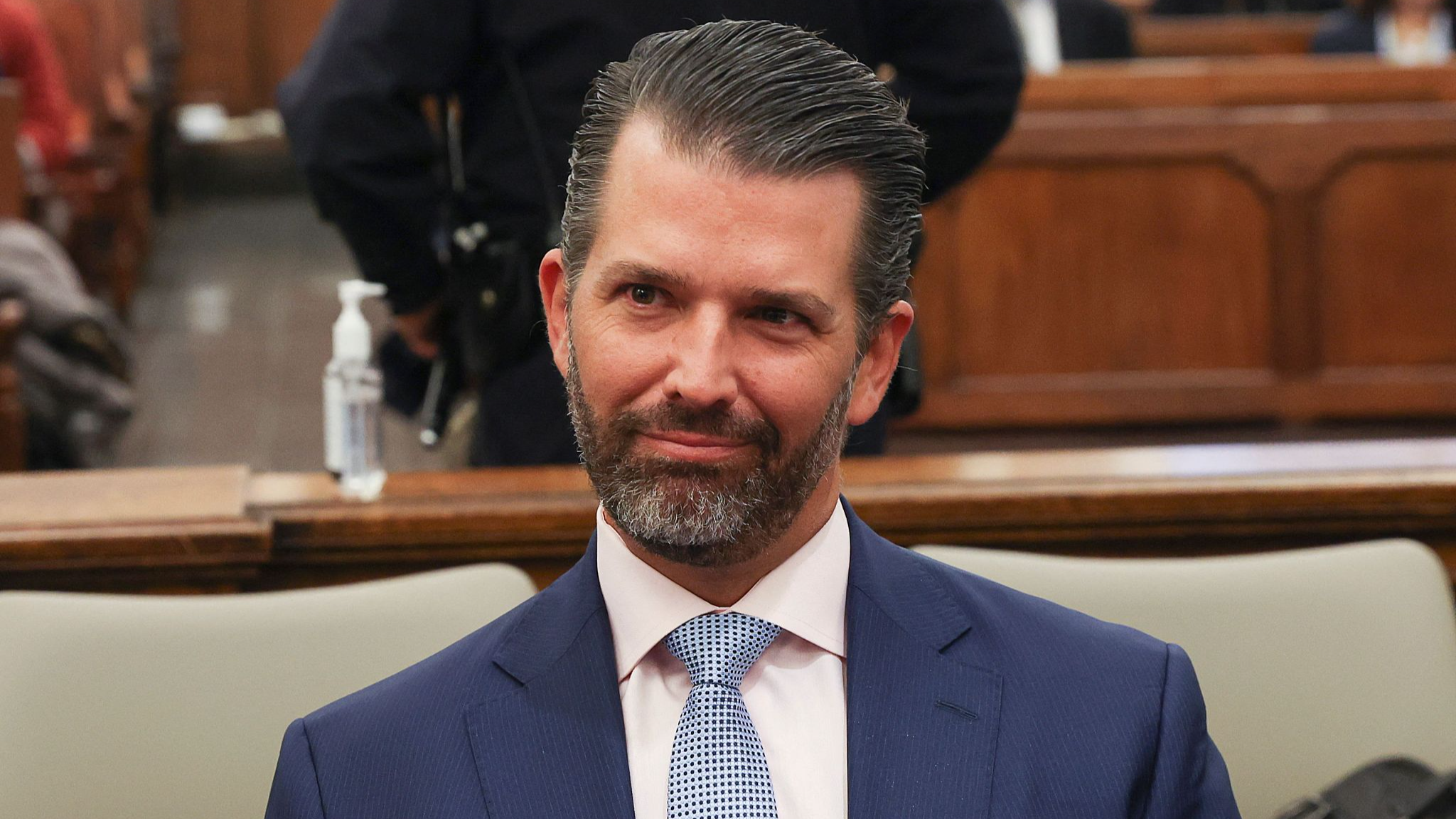 Former U.S. President Donald Trump's son and co-defendant, Donald Trump Jr., attends the Trump Organization civil fraud trial, in New York State Supreme Court in the Manhattan borough of New York City, U.S., November 1, 2023. /CFP