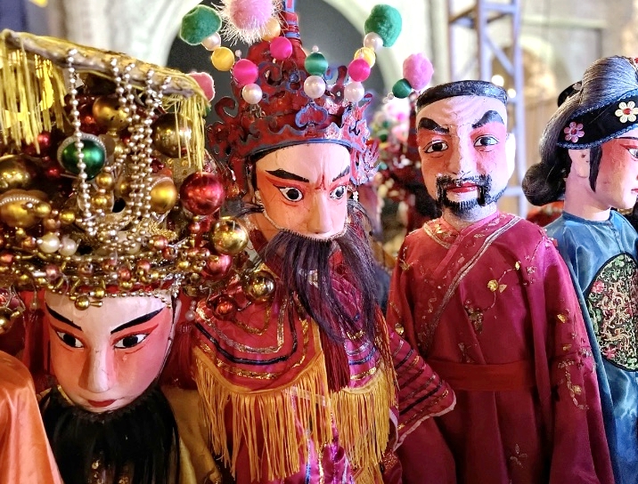 These puppets are used to perform Hainan Doll Opera. /Photo provided to CGTN