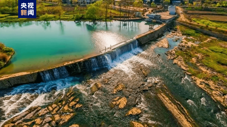 A view of the Baini Weirs in central Hubei Province. /CMG