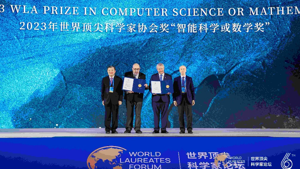 The WLF Prize in Computer Science or Mathematics is awarded to Arkadi Nemirovski and Yurii Nesterov, Shanghai, China, November 6, 2023. /WLF
