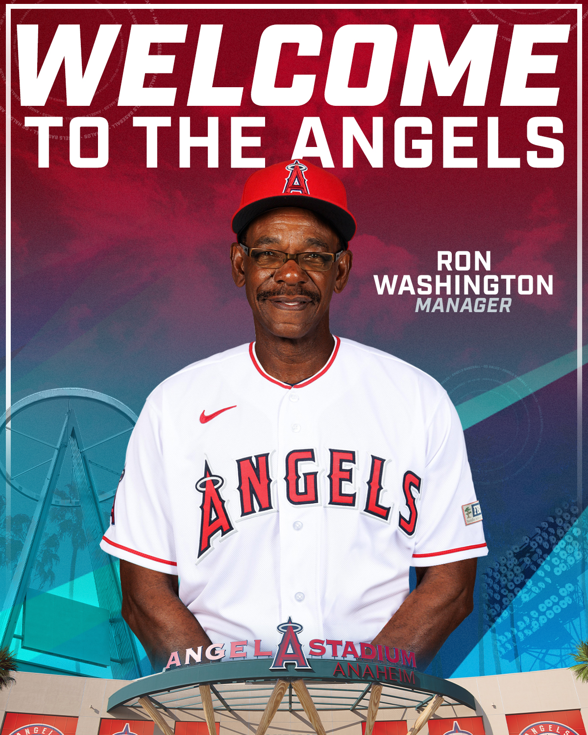 A photo of Ron Washington posted on the Los Angeles X account, formerly known as Twitter, on November 8, 2023, announcing his appointment as the team's new manager. /@Angels