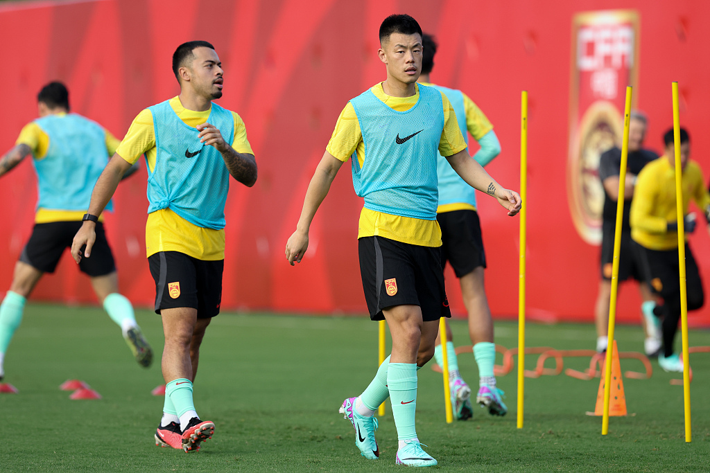 Players of China work in team practice, Shenzhen, south China's Guangdong Province, November 10, 2023. /CFP