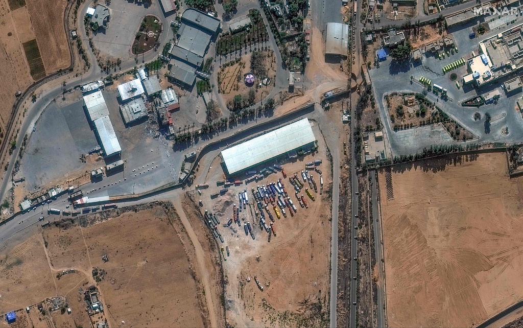 A satellite image of the Rafah border crossing between Egypt and the Gaza Strip on November 7, 2023. /CFP
