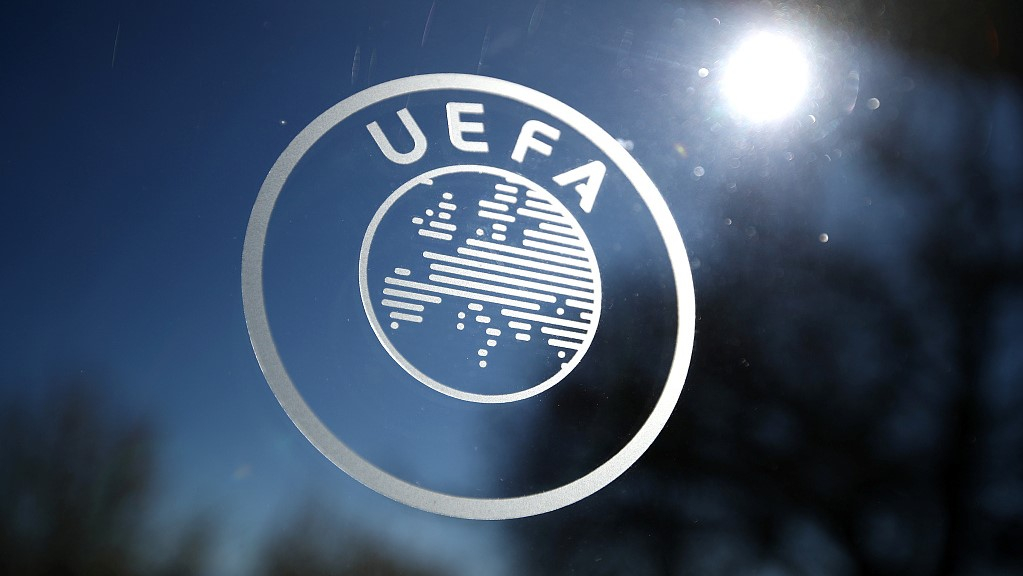 The logo of UEFA, the football governing body in Europe. /CFP