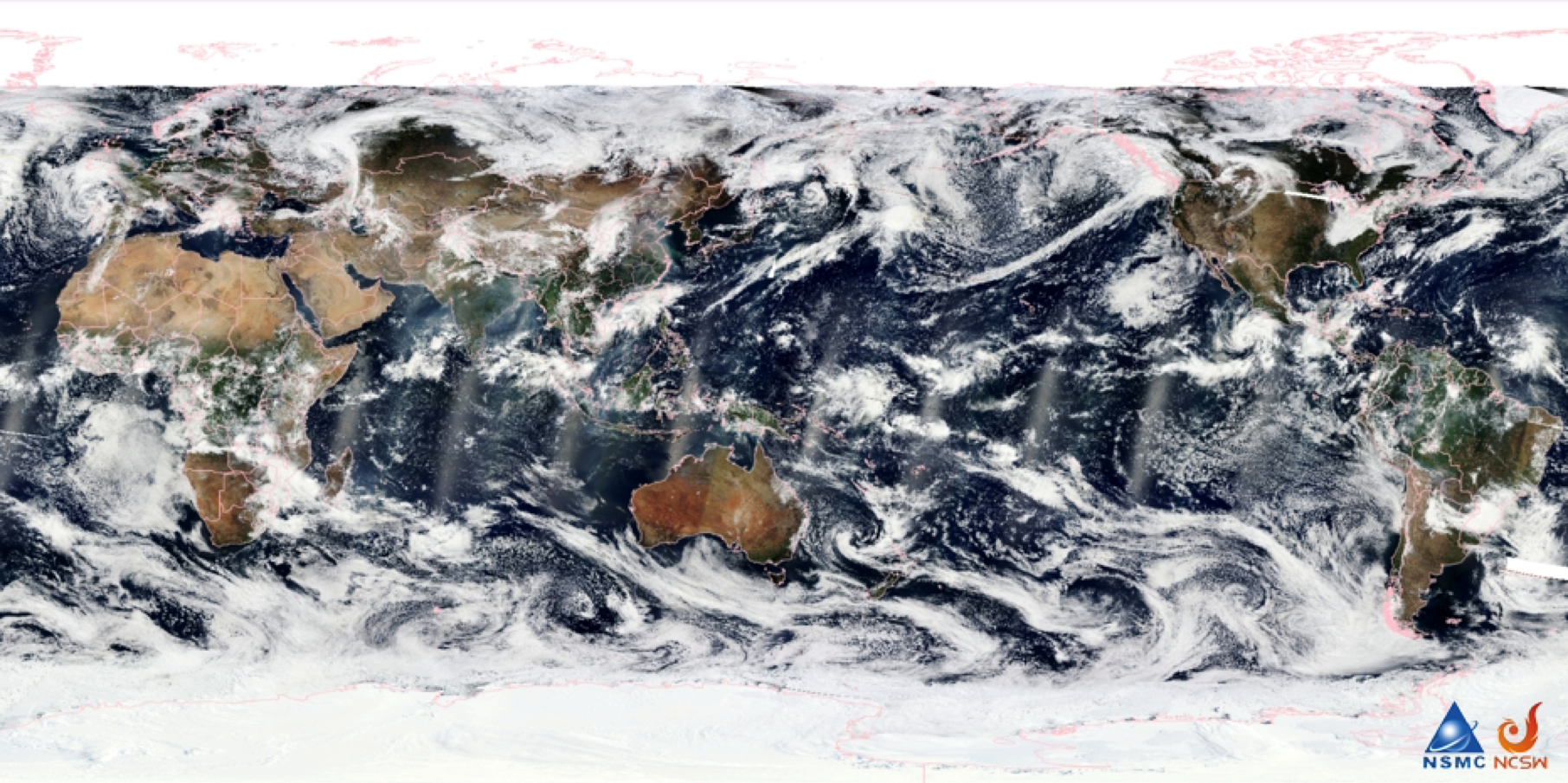 The first global image of medium-resolution spectral imaging of China's meteorological satellite Fengyun-3F. /China Meteorological Administration
