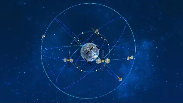 A creative illustration of China's BeiDou Navigation Satellite System. /Shanghai Astronomical Observatory under Chinese Academy of Sciences 