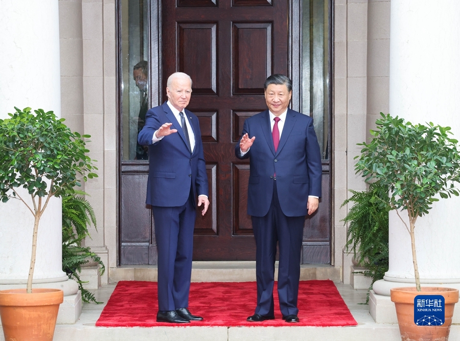 Chinese President Xi Jinping (R) meets with U.S. President Joe Biden at Filoli Estate in San Francisco, the U.S., November 15, 2023. /Xinhua