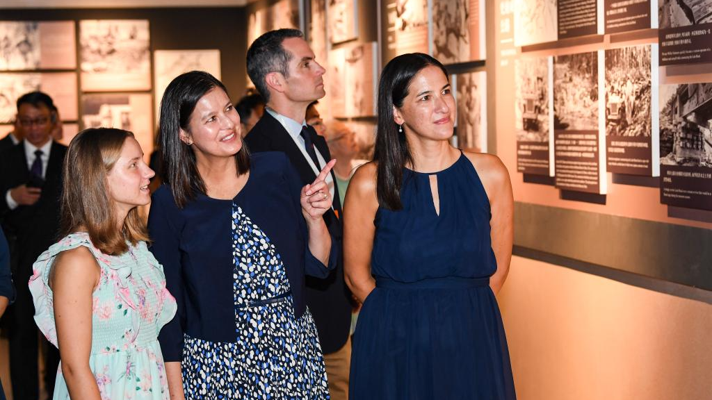 Guests visit an exhibition featuring former U.S. general Joseph Stilwell's life at the Stilwell Museum in southwest China's Chongqing Municipality, August 8, 2023. /Xinhua