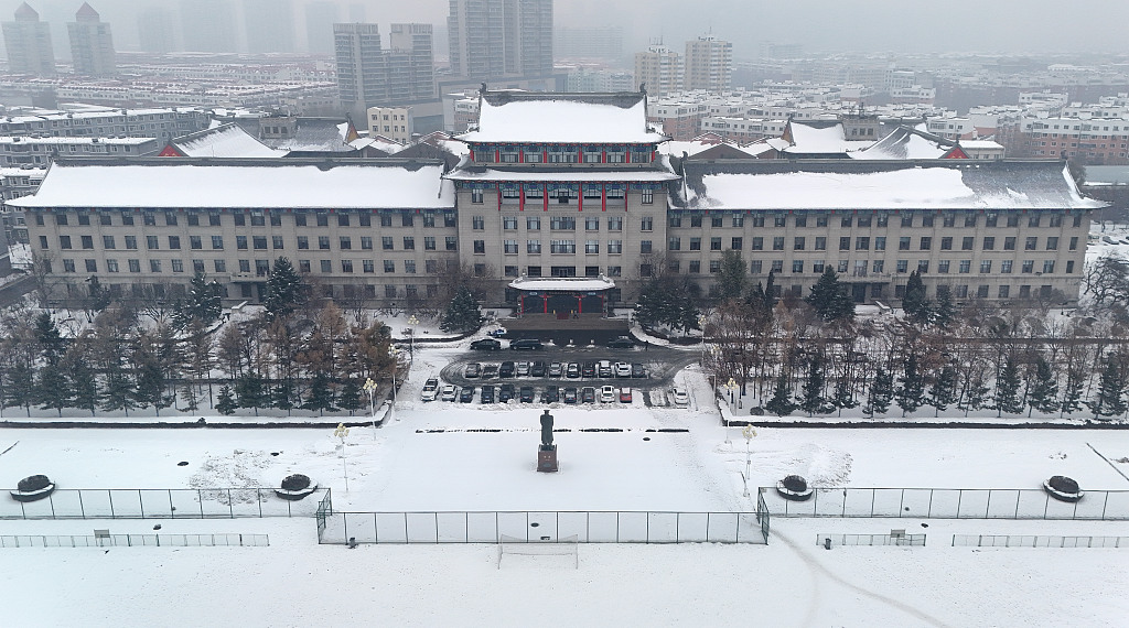 Photo of Harbin Engineering University in snow, taken on November 16, 2023. /CFP