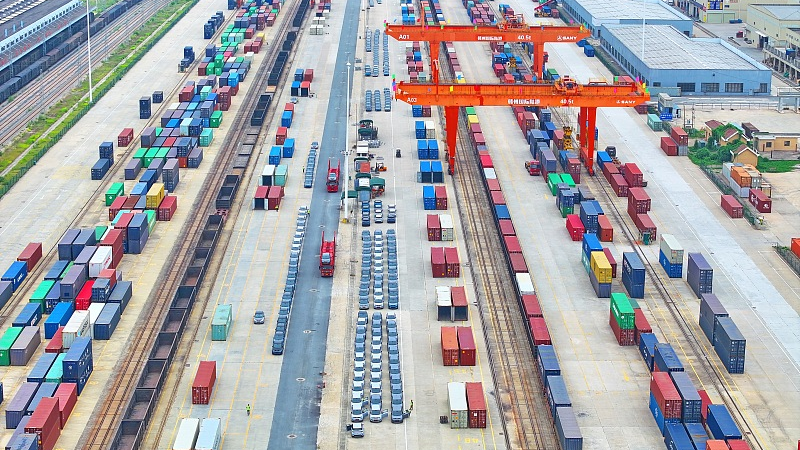 Ganzhou International Inland Port in Jiangxi Province, China, October 8, 2023. /CFP