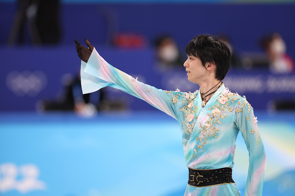 Yuzuru Hanyu during the Winter Olympic Games at Capital Indoor Stadium in Beijing, China, February 10, 2022. /CFP
