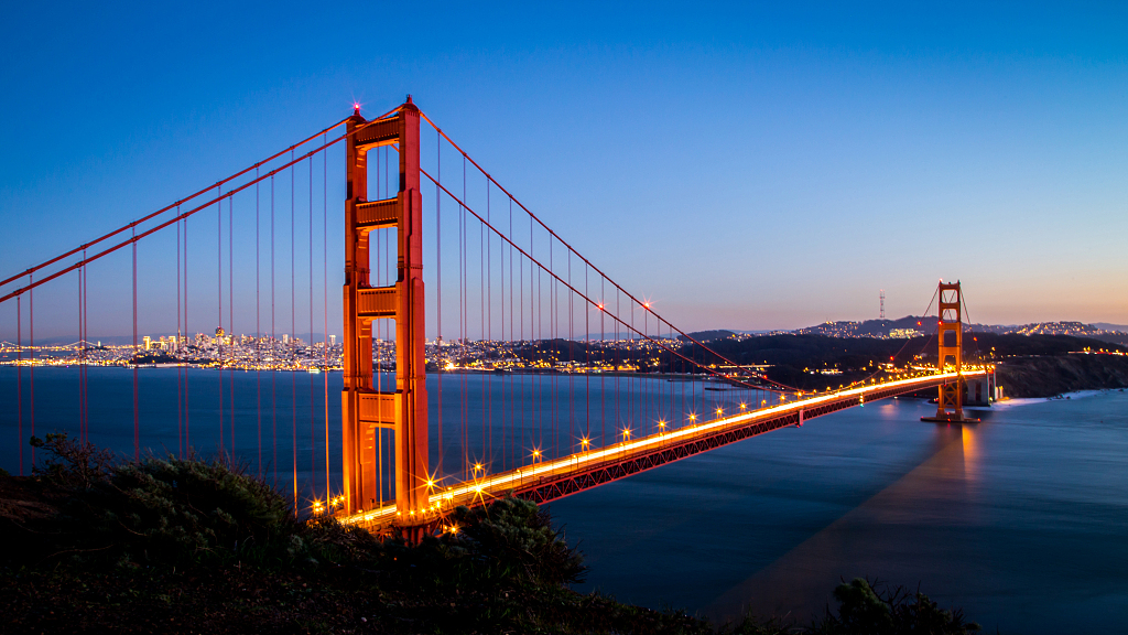 A general view of the Golden Gate Bridge in San Francisco, California, United States, August 16, 2021. /CFP