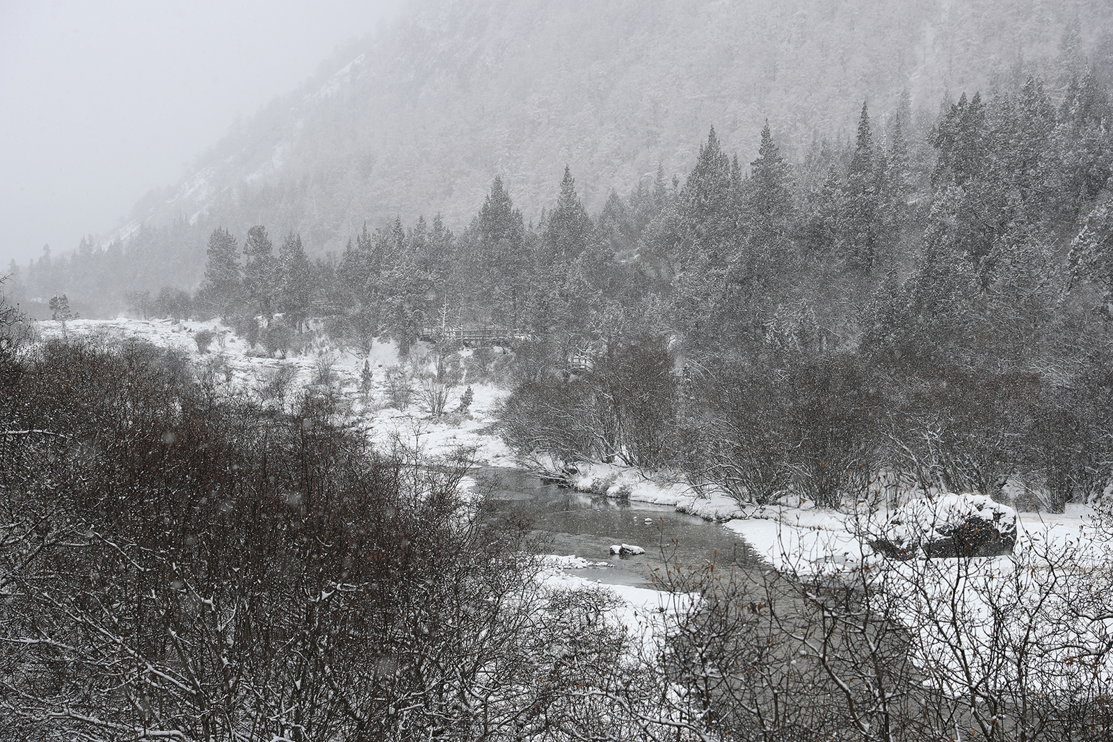 A view of Daocheng Yading Nature Reserve in Ganzi, Sichuan, after snow. /CGTN