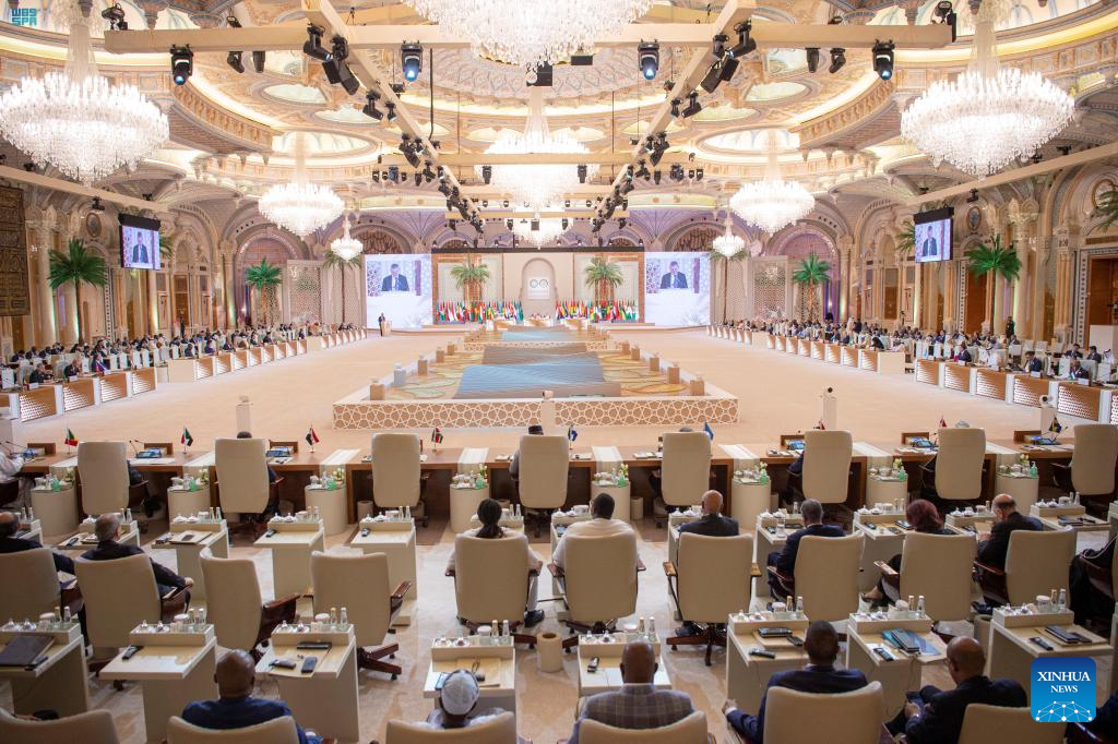 A scene of the Joint Arab Islamic Extraordinary Summit in Riyadh, Saudi Arabia, November 11, 2023. /Xinhua