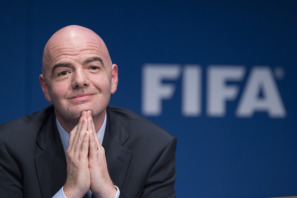 FIFA chief Gianni Infantino addresses a press conference in Zurich, Switzerland, March 18, 2016. /CFP