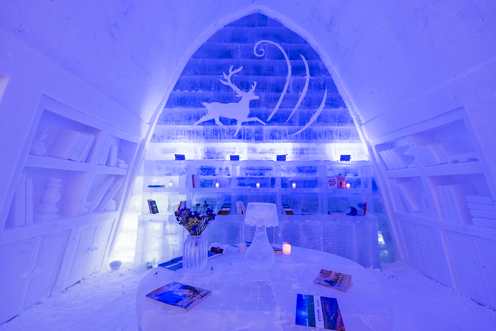 China's first hotel made of ice and snow in north China's Inner Mongolia Autonomous Region. /CFP
