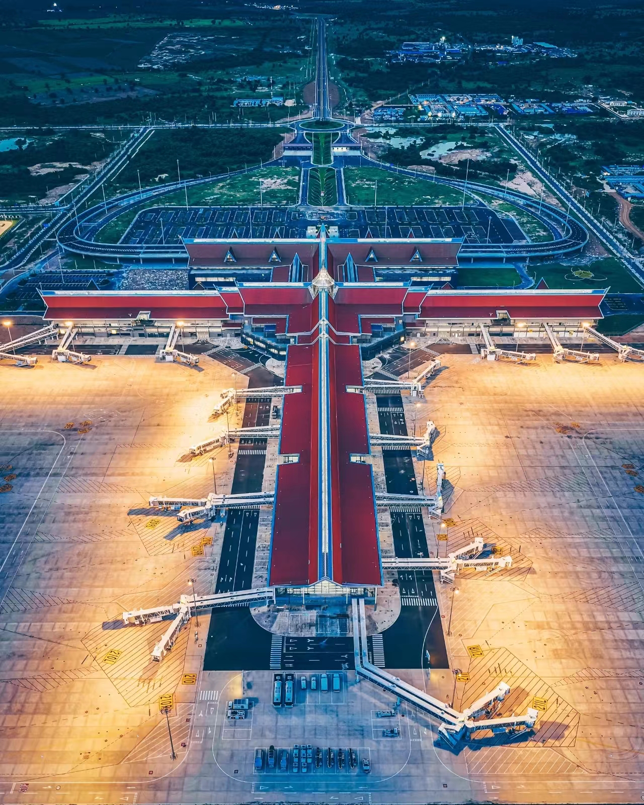 Terminal of the Siem Reap Angkor International Airport, northwest Cambodia's Siem Reap province. /via Kunming.cn