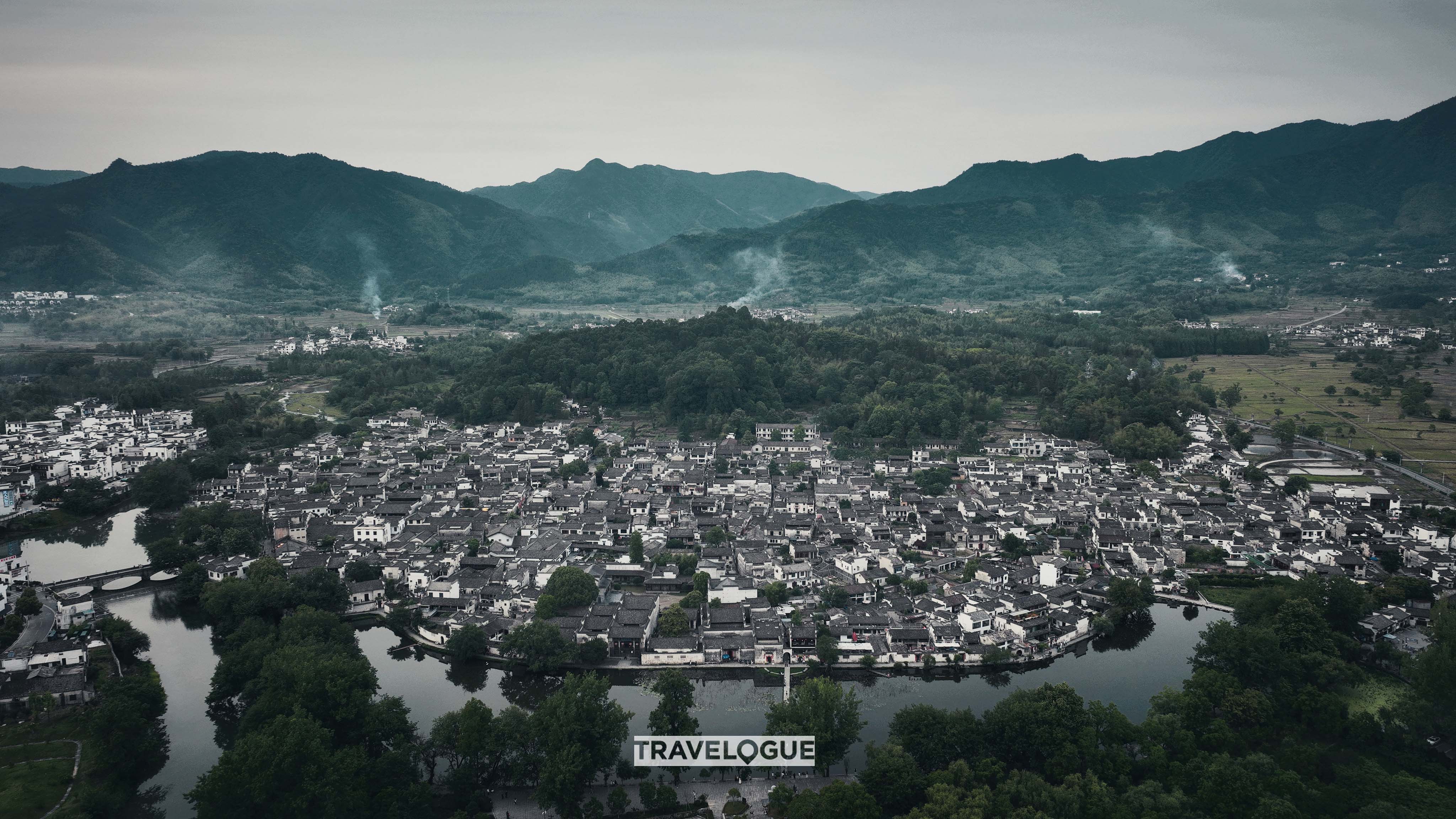 An unobstructed view of Hongcun Village, east China's Anhui Province. /CGTN