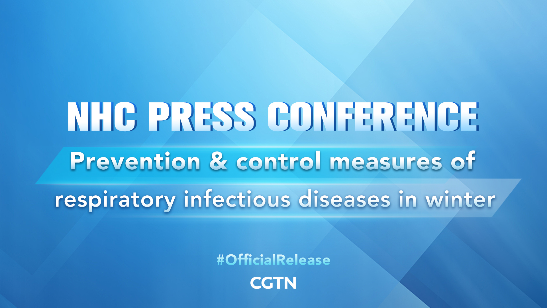 Live: Briefing on measures against respiratory infectious diseases in winter