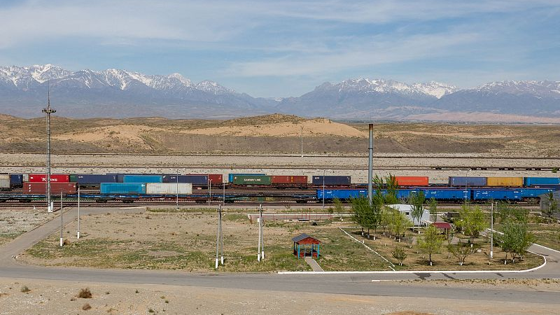 A view of Kazakhstan's Altynkol rail hub in Khorgos on the Kazakh side of the Kazakhstan-Chinese border in Kazakhstan on April 15, 2019. /CFP 
