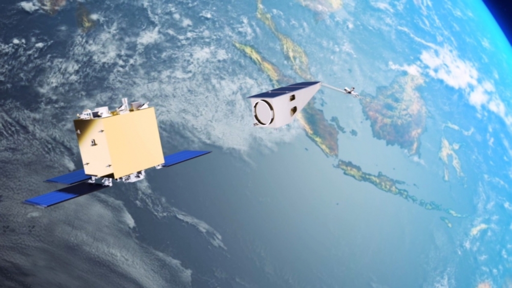 An illustration of the Macao Science 1 in orbit. /CGTN