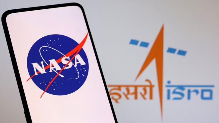 NASA and Indian Space Research Organization logos are seen in this illustration, May 1, 2023. /Reuters