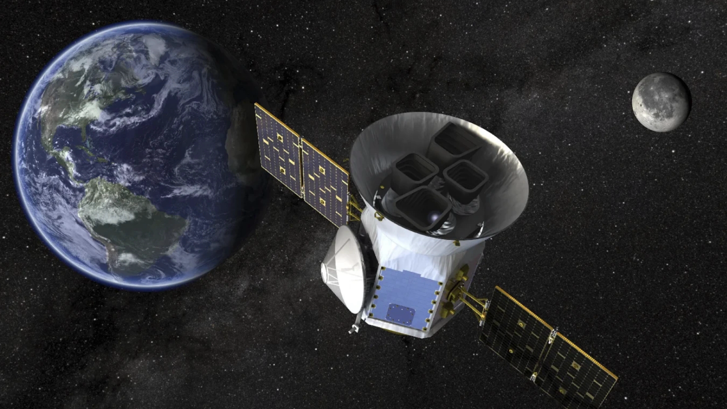This image shows an artist's illustration of the Tess telescope. /NASA