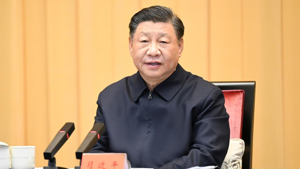 Chinese President Xi Jinping, also general secretary of the Communist Party of China Central Committee and chairman of the Central Military Commission, chairs a symposium on advancing the integrated development of the Yangtze River Delta and delivers an important speech in east China's Shanghai, November 30, 2023. /Xinhua