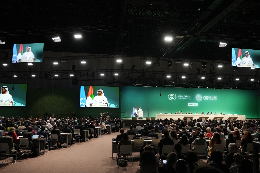 COP28 President Sultan al-Jaber speaks during the opening session at the COP28 UN Climate Summit in Dubai, United Arab Emirates, November 30, 2023. /CFP