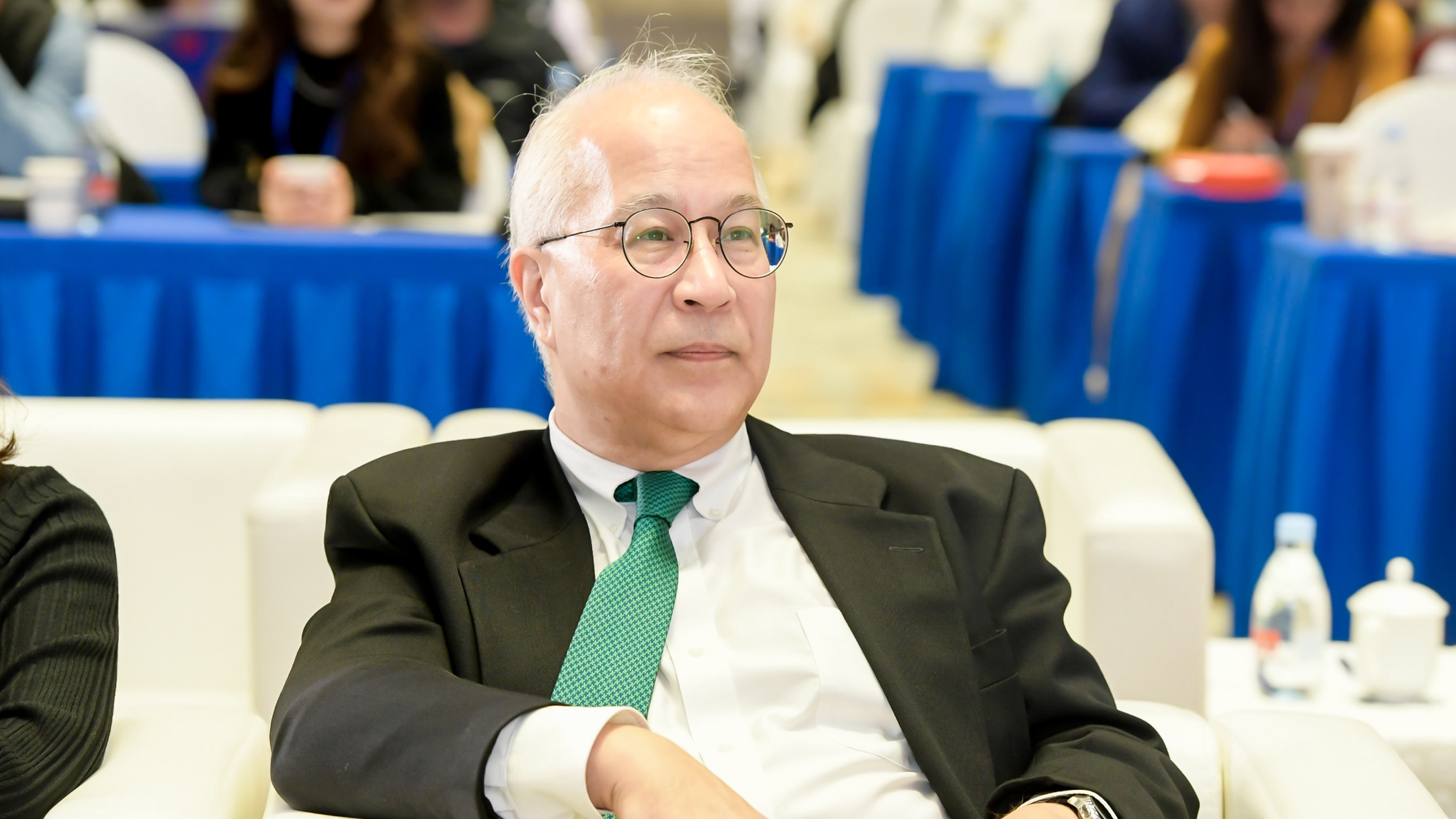 Einar Tangen, a senior fellow at the Taihe Institute and chairman of Asia Narratives, looks on at the U8 World Innovation Summit.