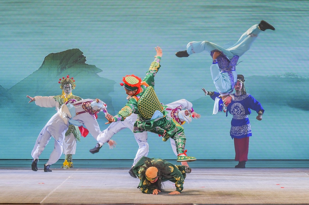 A photo shows a performance by the Shanxi Jin Opera House troupe staged at the opening of the China-ASEAN (Nanning) Theatre Week and the China ASEAN (Nanning) Culture Month in Nanning, Guangxi on December 5, 2023. /IC