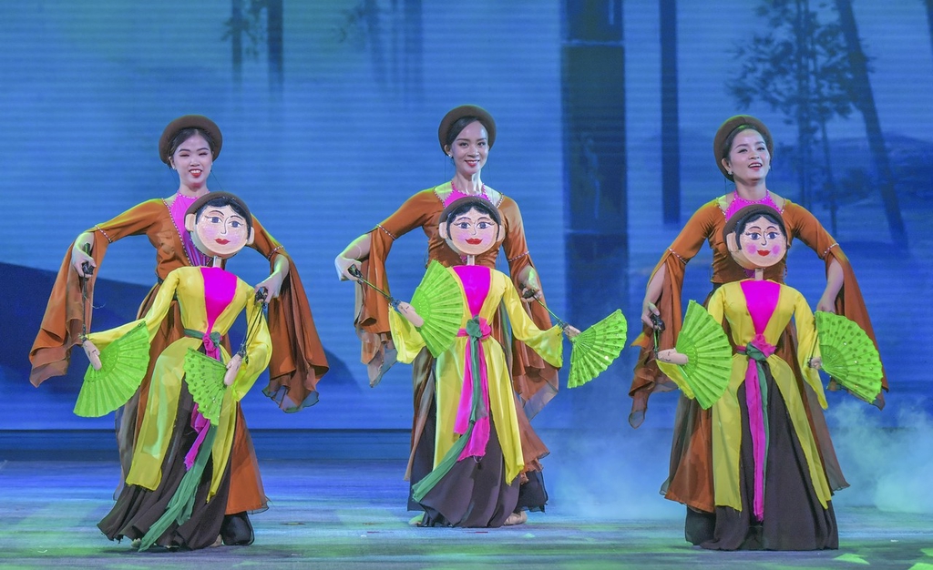 A photo shows a Vietnamese puppet performance staged at the opening of the China-ASEAN (Nanning) Theatre Week and the China ASEAN (Nanning) Culture Month in Nanning, Guangxi on December 5, 2023. /IC