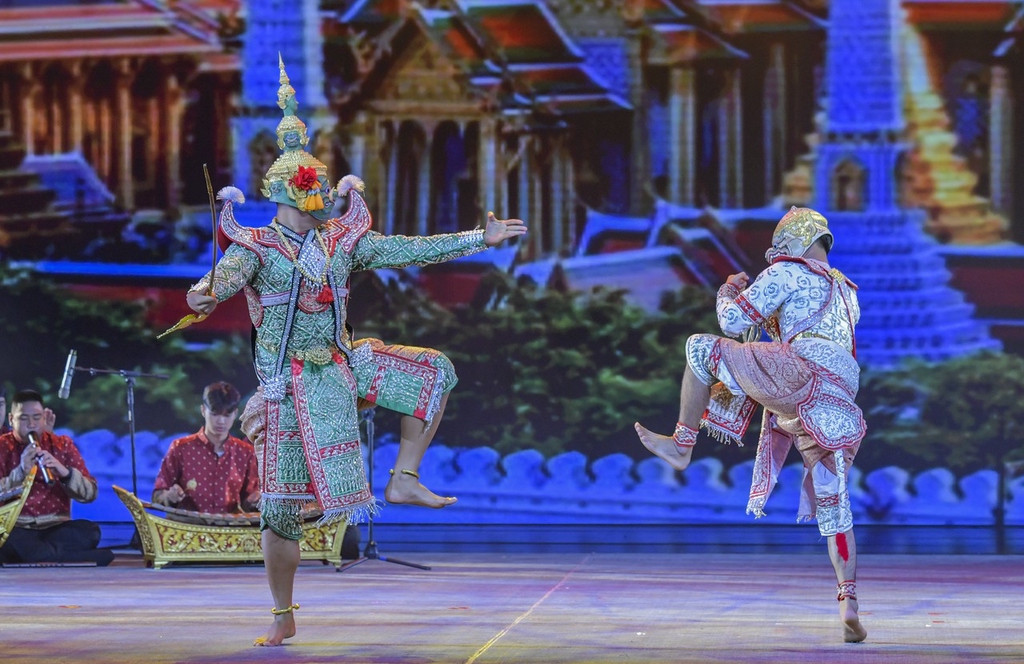 A photo shows a Thai opera performance staged at the opening of the China-ASEAN (Nanning) Theatre Week and the China ASEAN (Nanning) Culture Month in Nanning, Guangxi on December 5, 2023. /IC