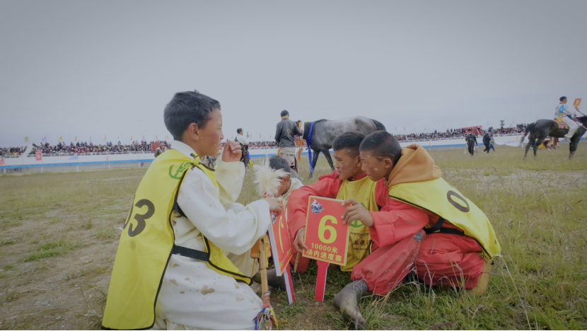 A screenshot from the documentary, showing how children comfort one another after losing a race. /CGTN